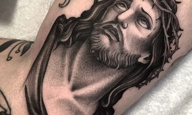Beautiful Black and Grey Jesus Tattoos