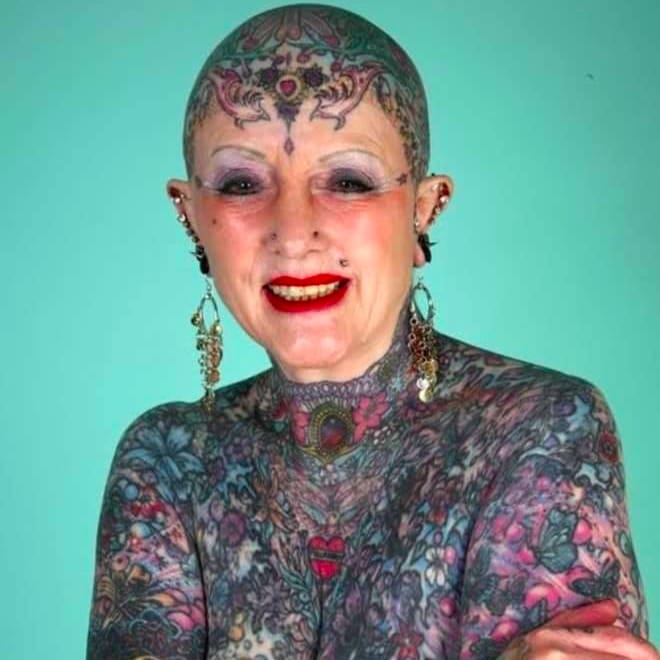 Isobel Varley #IsobelVarley #Badass #Tattooed #Elders #Grandma #ElderlyWomen #Woman #tattooedgrandma