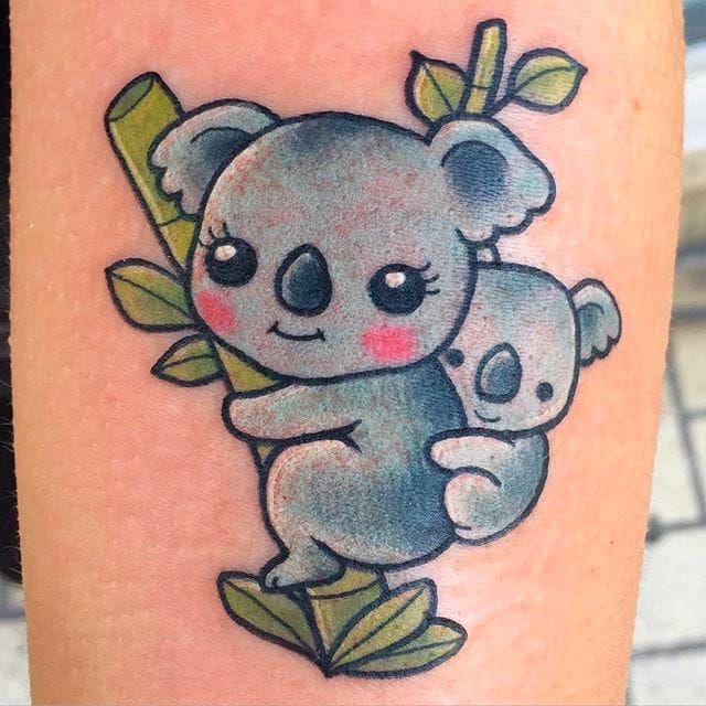 Minimalistic Koala Bear Tattoo  Tatuagem de coala Tatuagem de urso  Idéias de tatuagem femininas
