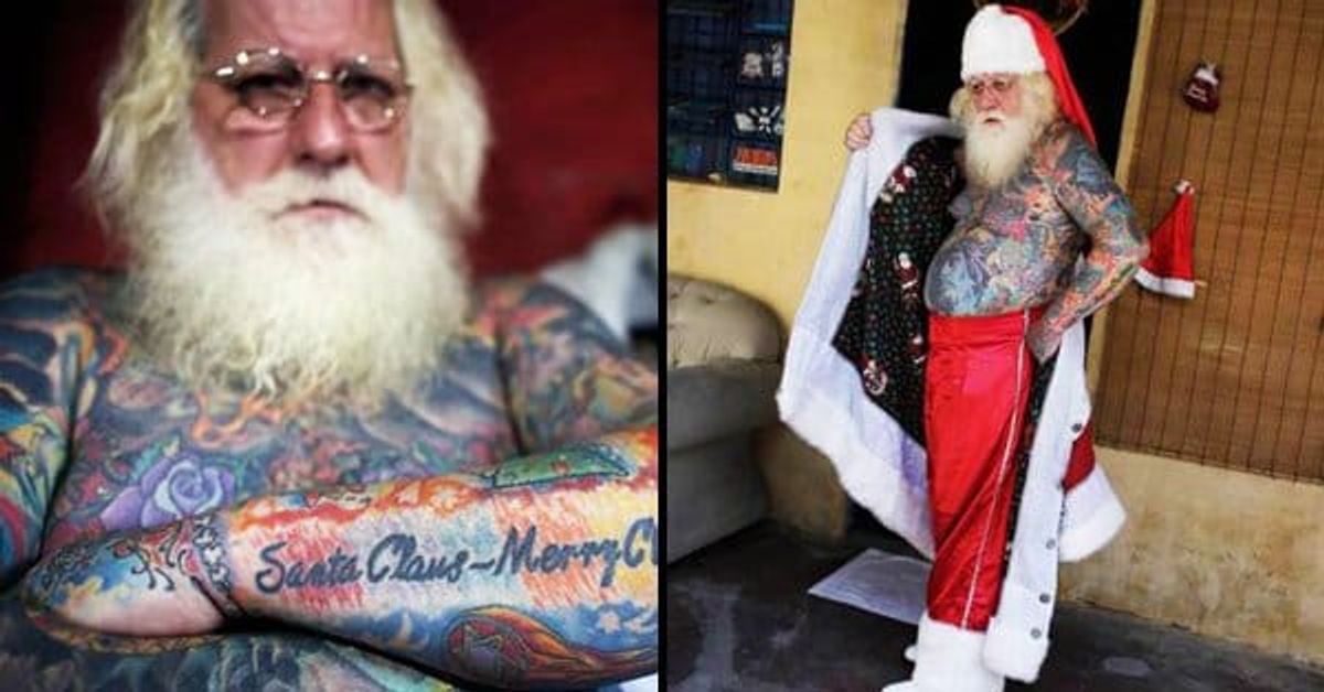 2. "Traditional Santa Claus Tattoo" - wide 7