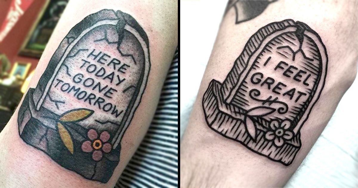 Lighthearted Tombstone Tattoos By Myra Oh Tattoodo Lighthearted Tombstone Tattoos By Myra Oh Tattoodo