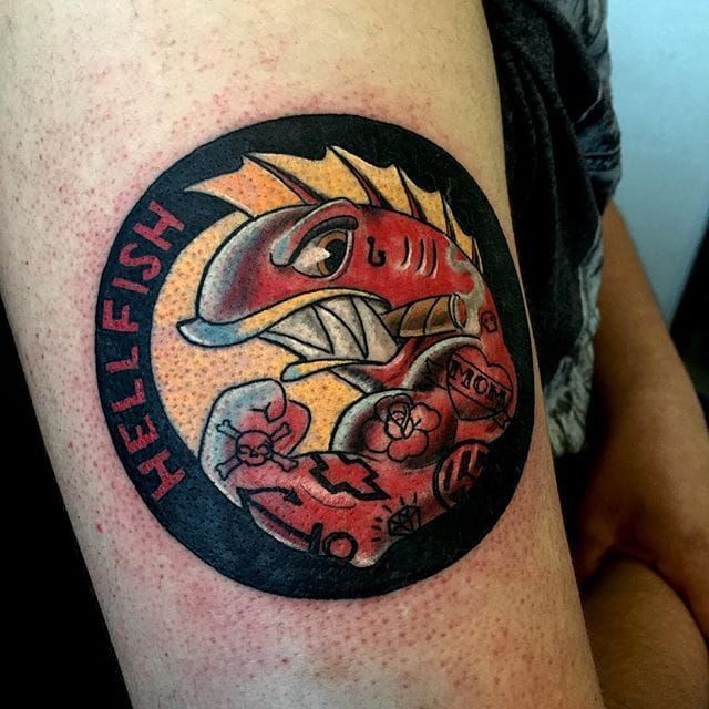 hell fish tattoo by jotatr3s on DeviantArt