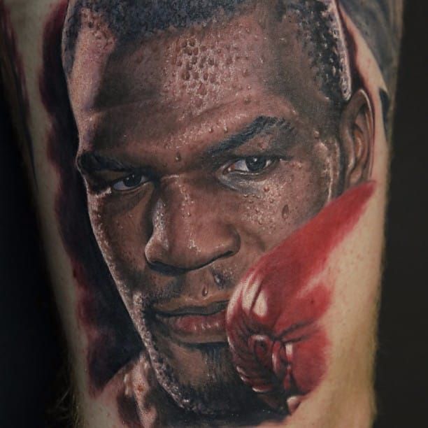 Tattoo uploaded by Robert Davies  Mike Tyson Tattoo by Leon Walker  MikeTyson MikeTysonTattoo BoxingTattoo SportTattoos Portrait  LeonWalker  Tattoodo