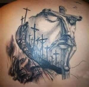 Please tell us the master behind this masterpiece double portrait of Christ crucified among the crosses on Mt. Golgatha.