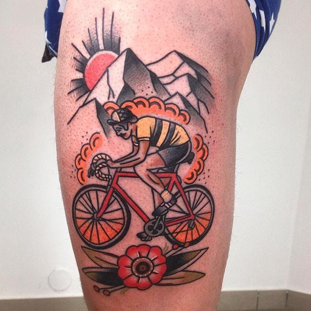 And this one for Pops  Bicycle tattoo Cycling tattoo Bike tattoos
