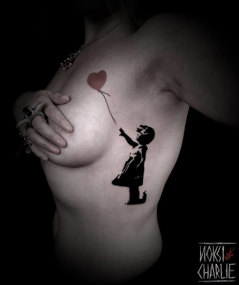 Here a tattoo by Noksi, showing his support to Charlie too.