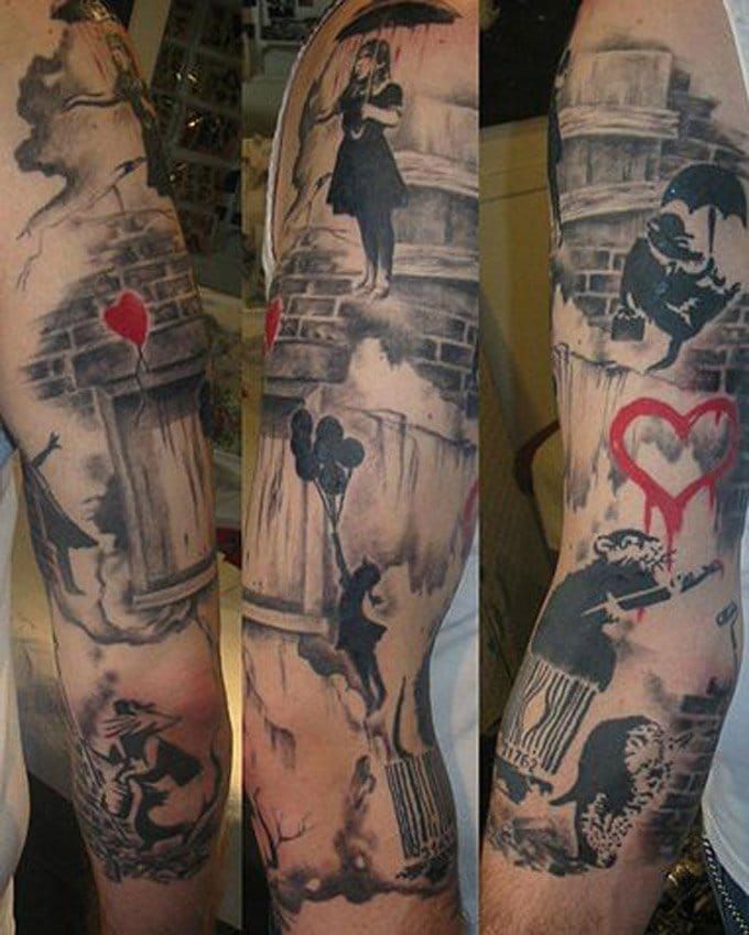 A full Banksy sleeve. Please tell us who is the artist.