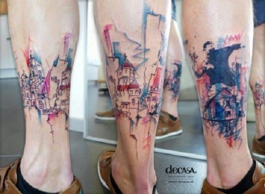 Completing another tattoo, by Carola Deutsch.