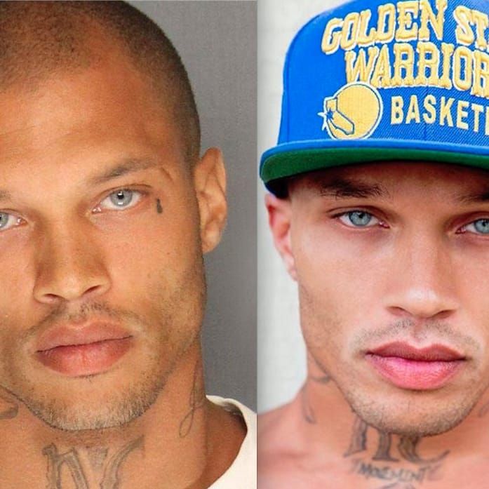 Americas hottest felon Jeremy Meeks shows of his tattooed torso and best  blue steel look while under house arrest  but admits the end of the  driveway is as far as I