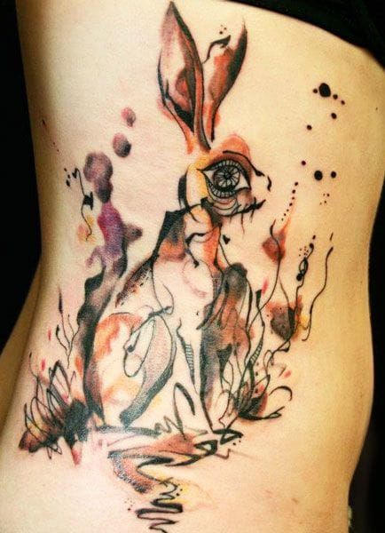 25 Meaningful Rabbit Tattoos • Tattoodo