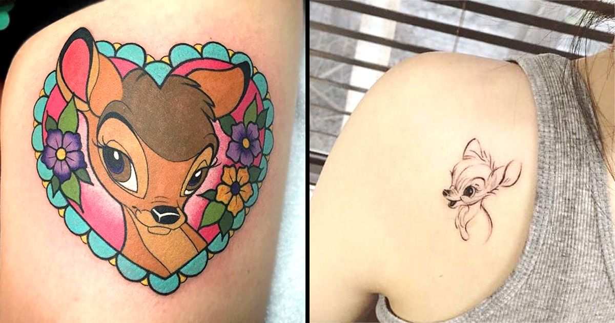 20 Lovely Bambi Tattoos For The DoeEyed Disney Darling • Tattoodo