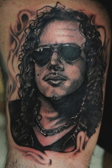 Lars UlrichKirk Hammett tattoo  Tattoos Kirk hammett Future tattoos