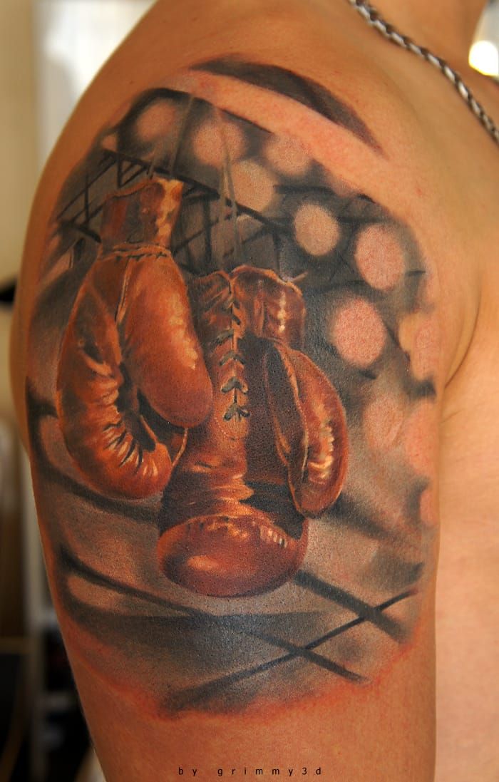 Aggregate more than 74 boxing gloves tattoo on chest best  thtantai2
