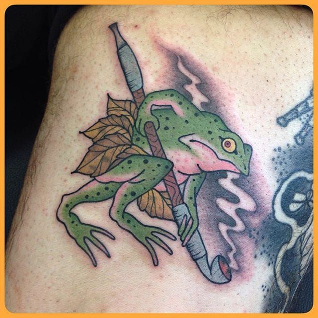 12 Incredible Frog Tattoos On Neck  Tattoo Designs  TattoosBagcom