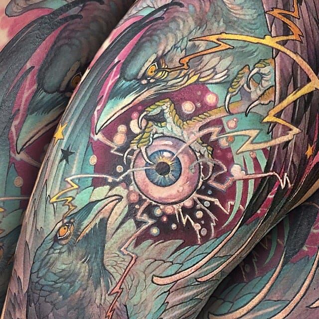 Teresa Sharpe  Full view of an earlier post Almost FINISHED One of my  favorite aspects of tattooing is the challenge of applying 2d work to a 3d  canvas Figuring out form