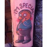 Ralph Wiggum Tattoo by Laura #ralphwiggum #ralphwiggumtattoos #ralphwiggumtattoo #simpsons #simpsonstattoo #thesimpsons #cartoon #cartoontattoo #cartoontattoos #LauraKennedy