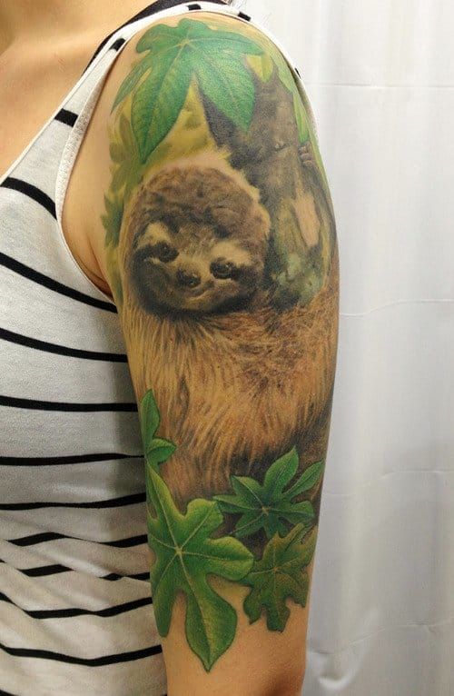 Daddy Jacks Tattoos  Tattoos  Realistic  sloth riding a shark