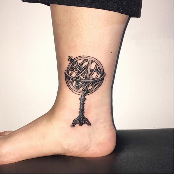 Tattoo uploaded by Tara  knyazeva world globe rose quote  Tattoodo