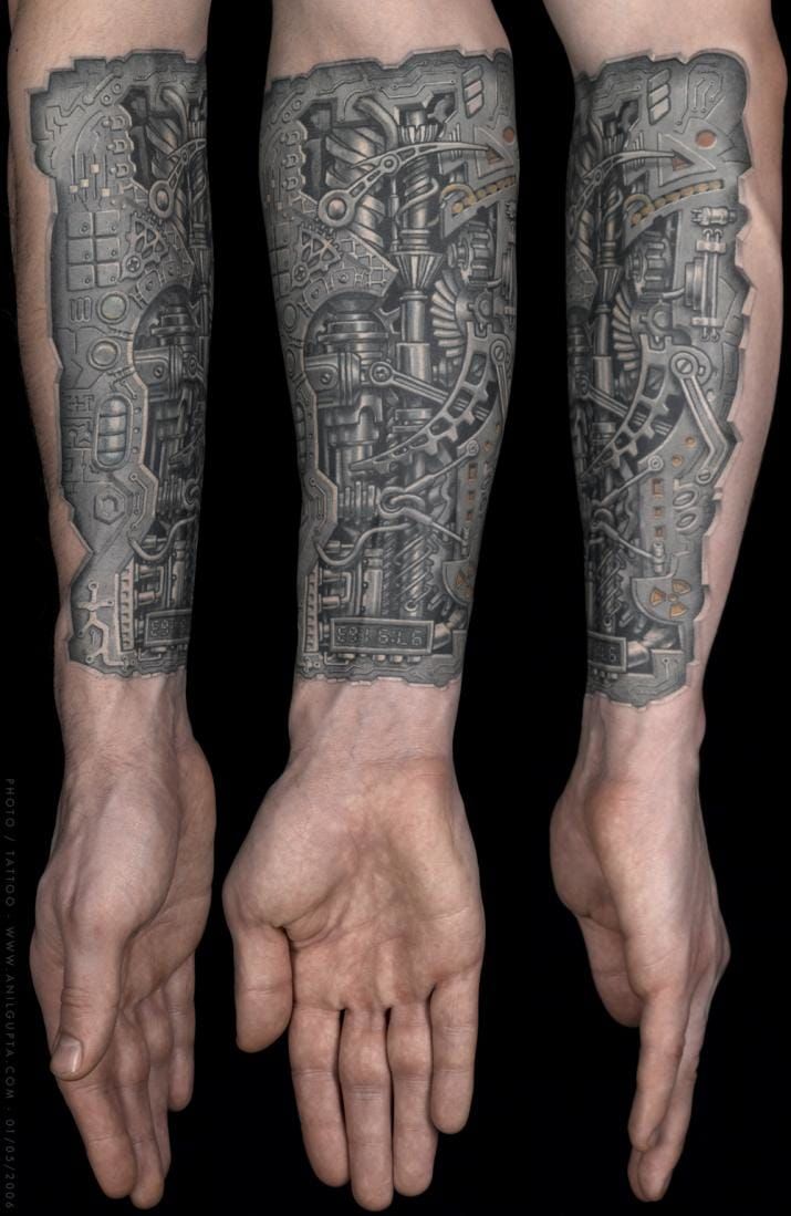 75 Best Biomechanical Tattoo Designs  Meanings  Top of 2019
