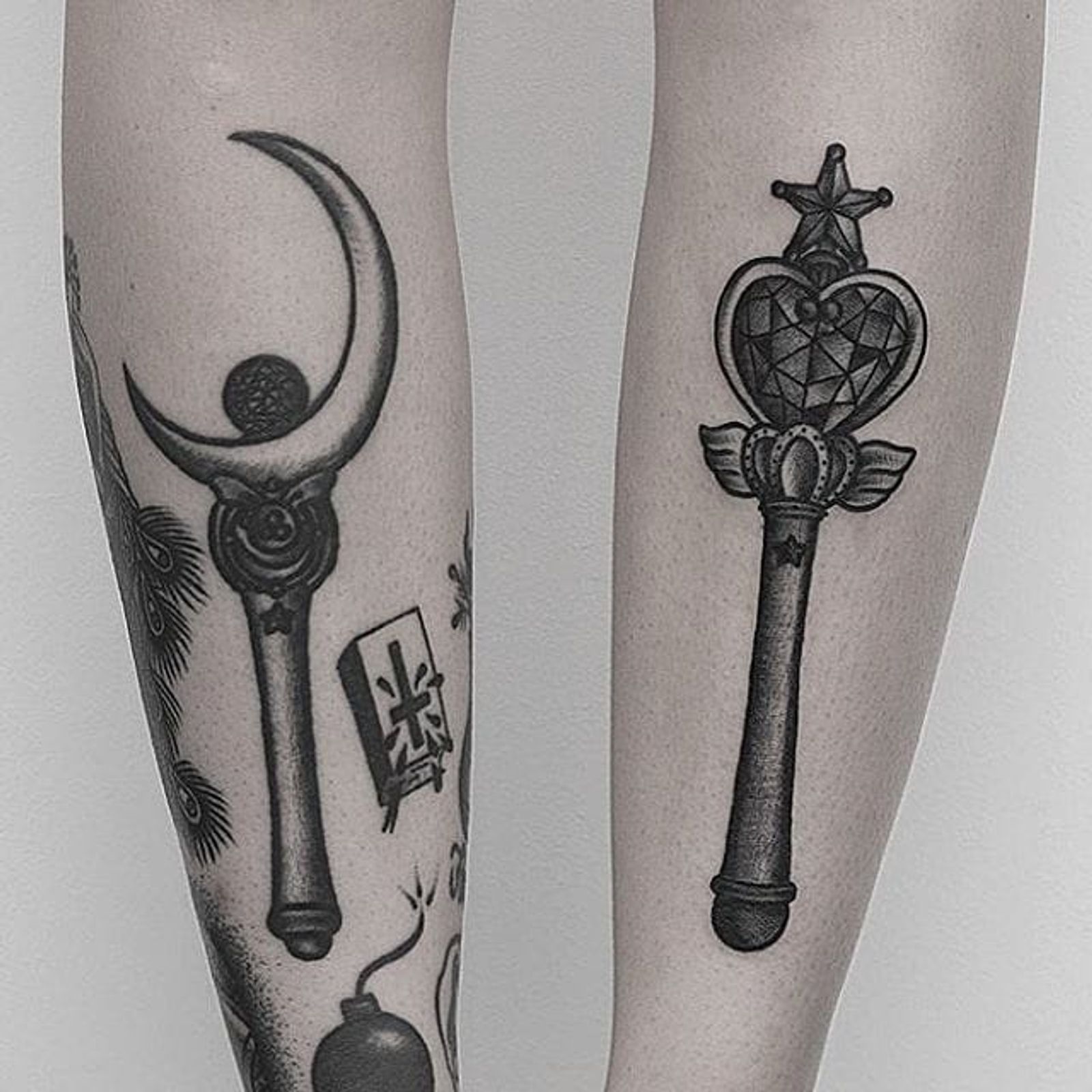 Fight Like A Girl With These Sailor Moon Wand Tattoos • Tattoodo