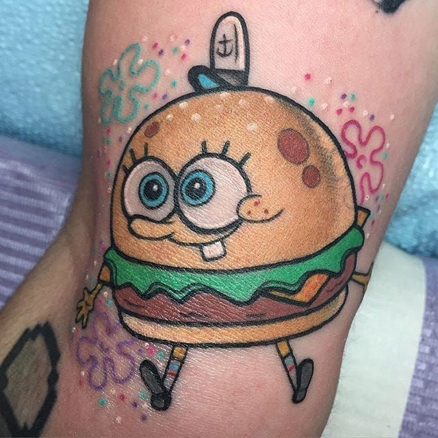 Tattoo of Spongebob Squarepants Childrens drawings TV Shows