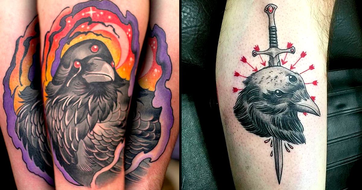 10 Three-Eyed Raven Tattoos from Game of Thrones • Tattoodo