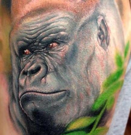 Who doesn't love a well done Gorilla tattoo??