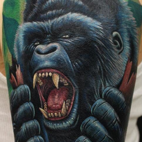 Realistic Gorilla Tattoo | Animal Tattoo