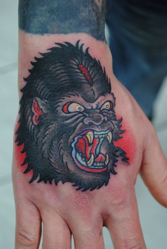 aggressive gorilla
