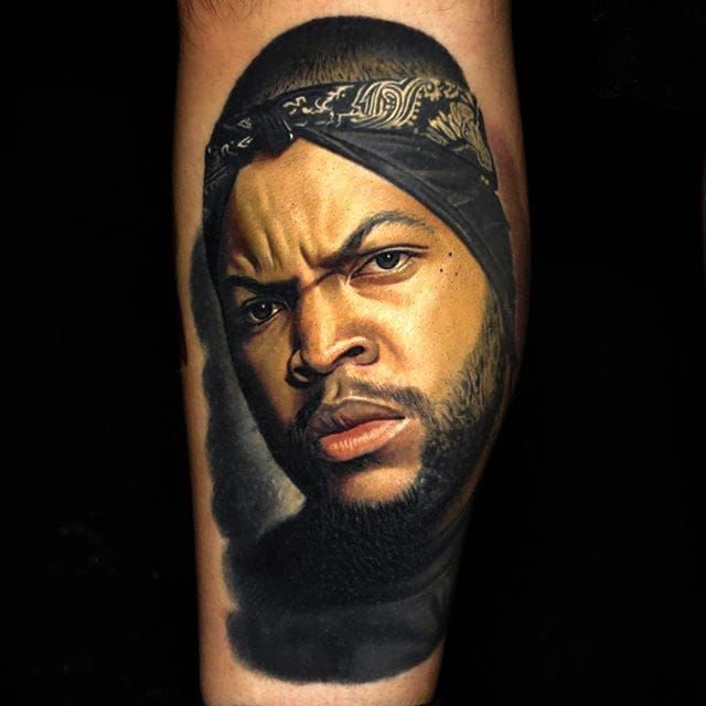 Ice cube tattoos on the forearm