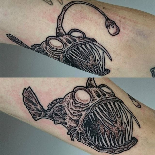 10 Beastly Anglerfish Tattoos • Tattoodo
