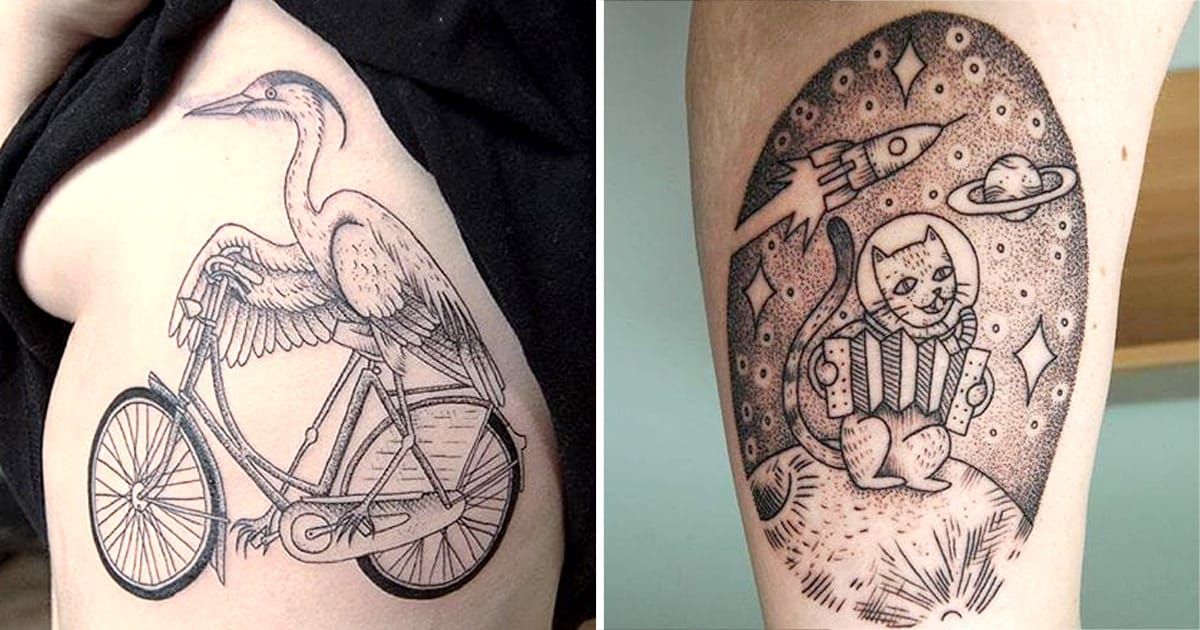Fine Line Blackwork Tattoos by Alex Cfourpo • Tattoodo