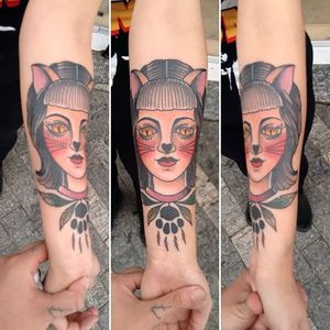 Cat lady tattoo by Rob Nagata. #neotraditional #feline #cat #catgirl #catlady #catwoman