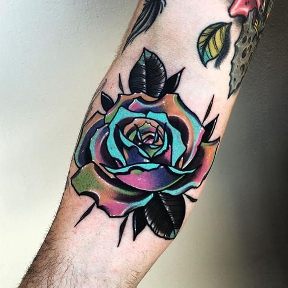 Discover more than 128 colored rose tattoo best