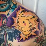 Pikachu Tattoo by Jason Carpino #pikachu #pikachutattoo #pikachutattoos #pokemon #pokemontattoo #pokemontattoos #pokemongo #nintendo #nintendotattoo #game #gamingtattoo #JasonCarpino