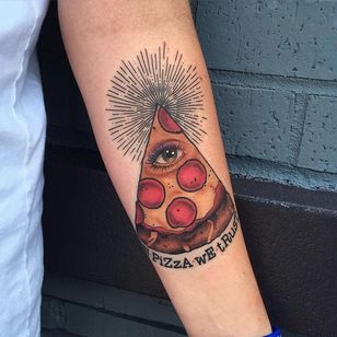 pizza tattoo on leg｜TikTok Search