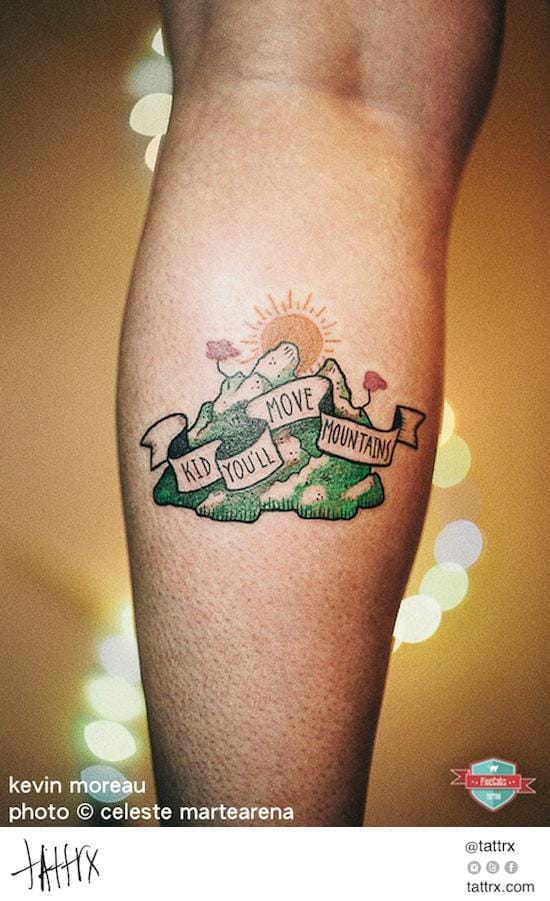 Yes, move them! Motivational mountain tattoo by Kevin Moreau. #mountain landscape #motivational #KevinMoreau