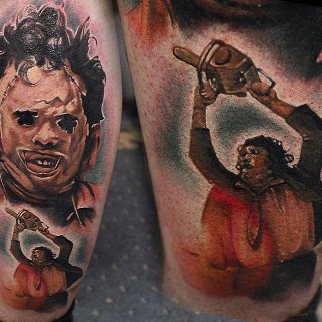 Jon Ragoe Judkins on Instagram Happy Halloween  Taking this day as an  excuse to repost this texaschainsawmassacre leatherface tattoo I did  earlier this year