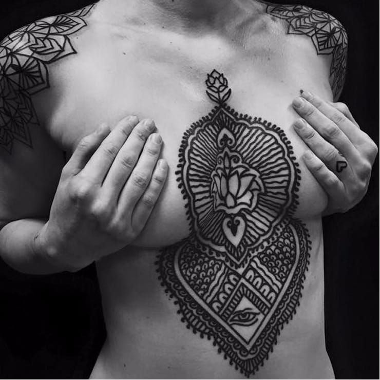 Tattoo uploaded by Ashley  mehndi underboob  Tattoodo