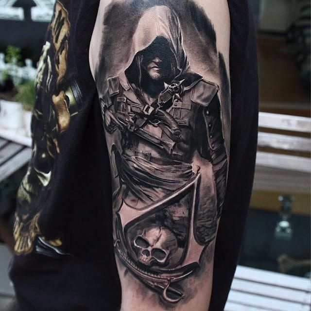 101 Amazing Assassins Creed Tattoo Designs You Need To See  Assassins  creed tattoo Gamer tattoos Gaming tattoo