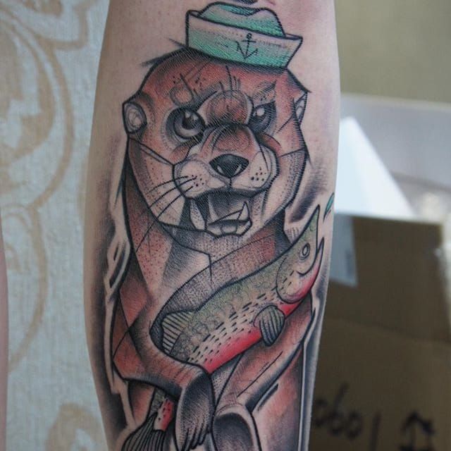 40 Amazing Otter Tattoos with Meaning  Body Art Guru