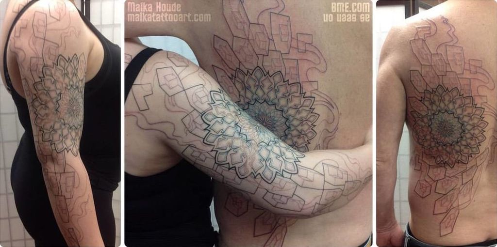 connecting couple tattoo by Maika Houde