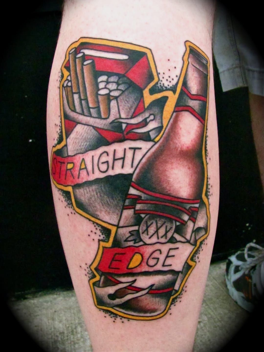 Straight edge tattoo