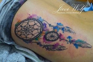 Another great tattoo by Javi Wolf #dreamcatcher
