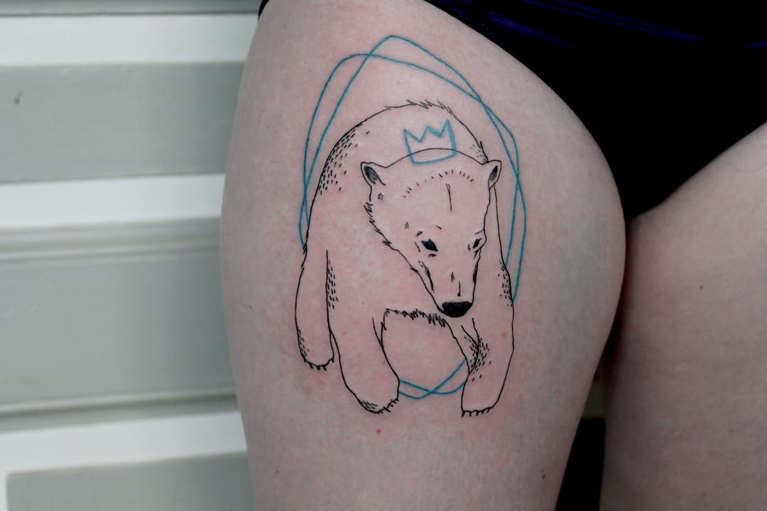 Grizzly With Polar Bear Tattoo Design
