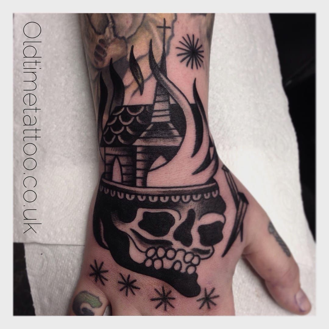 Hand Tattoo by Old Time Tattoo