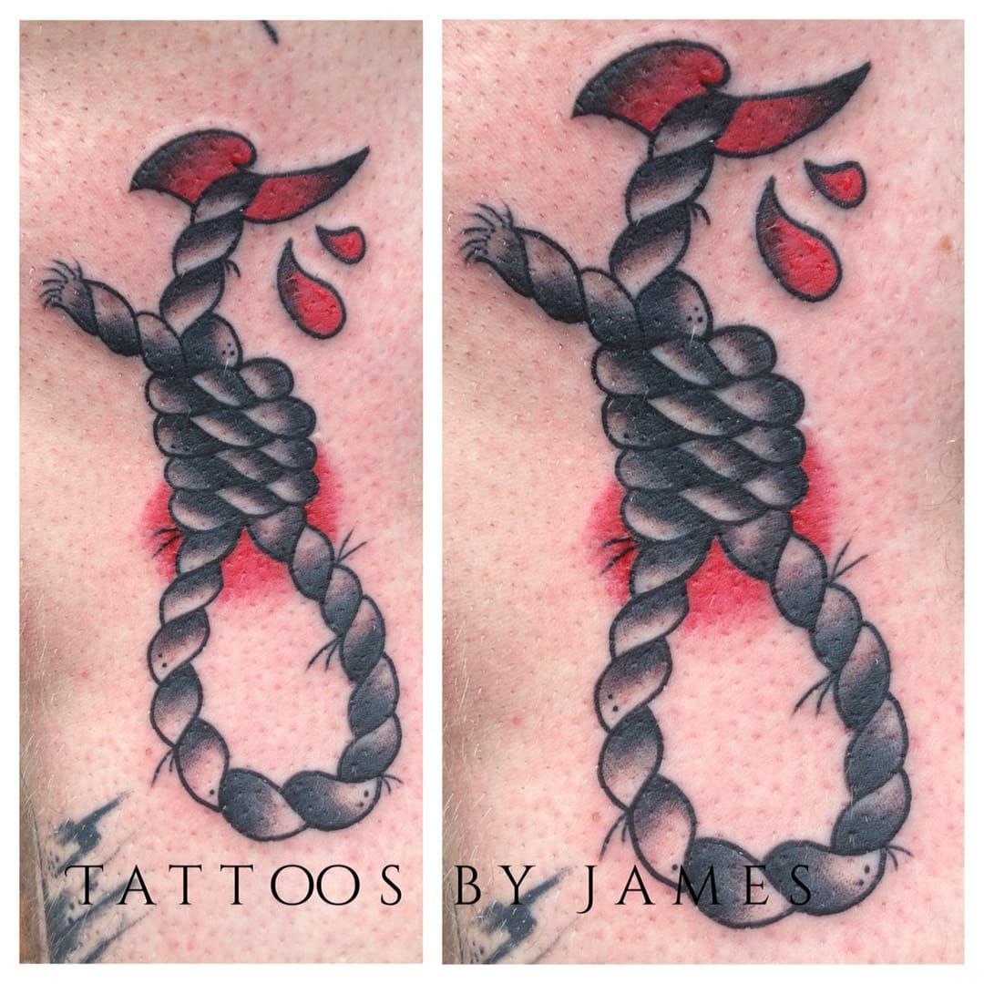 Coups Tattoo  Fun little traditional noose tattoo Now doing ALL areas of  leg minus knee and lower arm Message me to book in next spaces are  November  Facebook