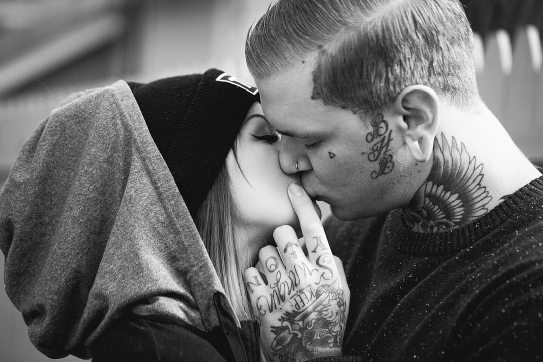 Tattooed couple: @jerrodxmichael and @minaxkate - Courtesy of cellestuff/Tumblr