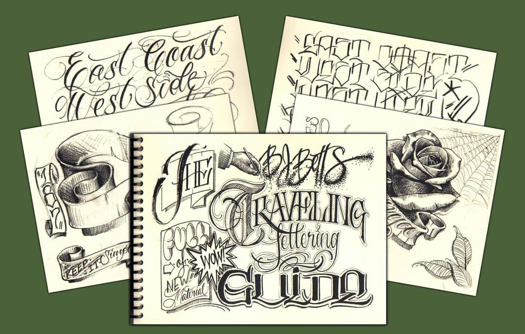 Tattoo lettering flash books #lettering #flash