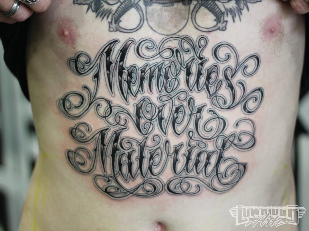 This is an example of a beautiful hand-made tattoo font. #lettering